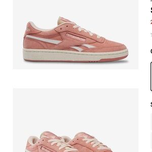 SOLD SOLD Reebok Pink Retro-Inspired Sneakers with Suede Finish